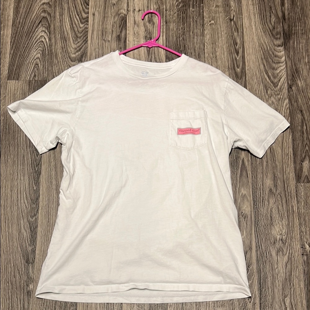 Vineyard Vines Pink and White Short Sleeve Tee